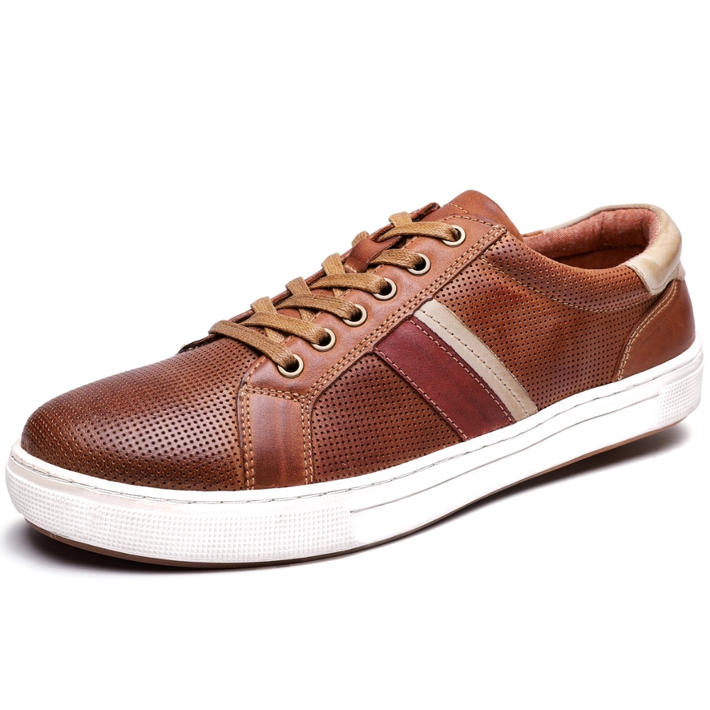 Men's Genuine Leather Fashion Sneakers CasualShoes